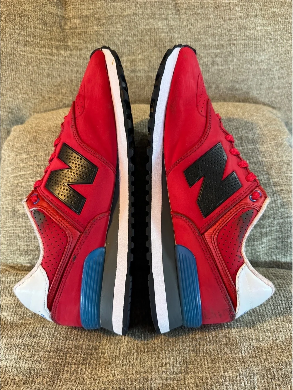 New Balance 574 'Paint Chip' Red Blue Black Men's Size 11 ML574ACC